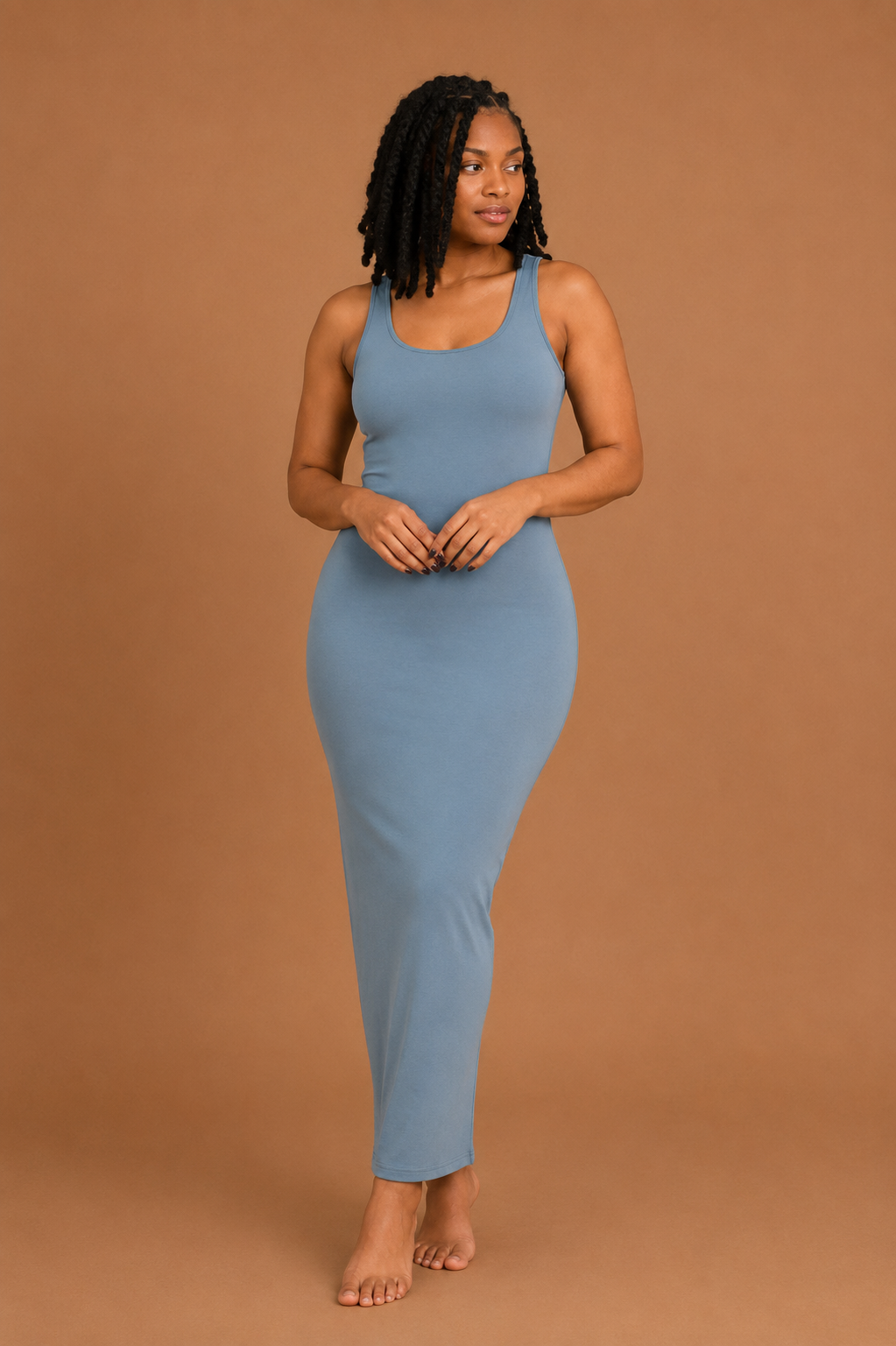 Darling Maxi Dress - Blue Grey